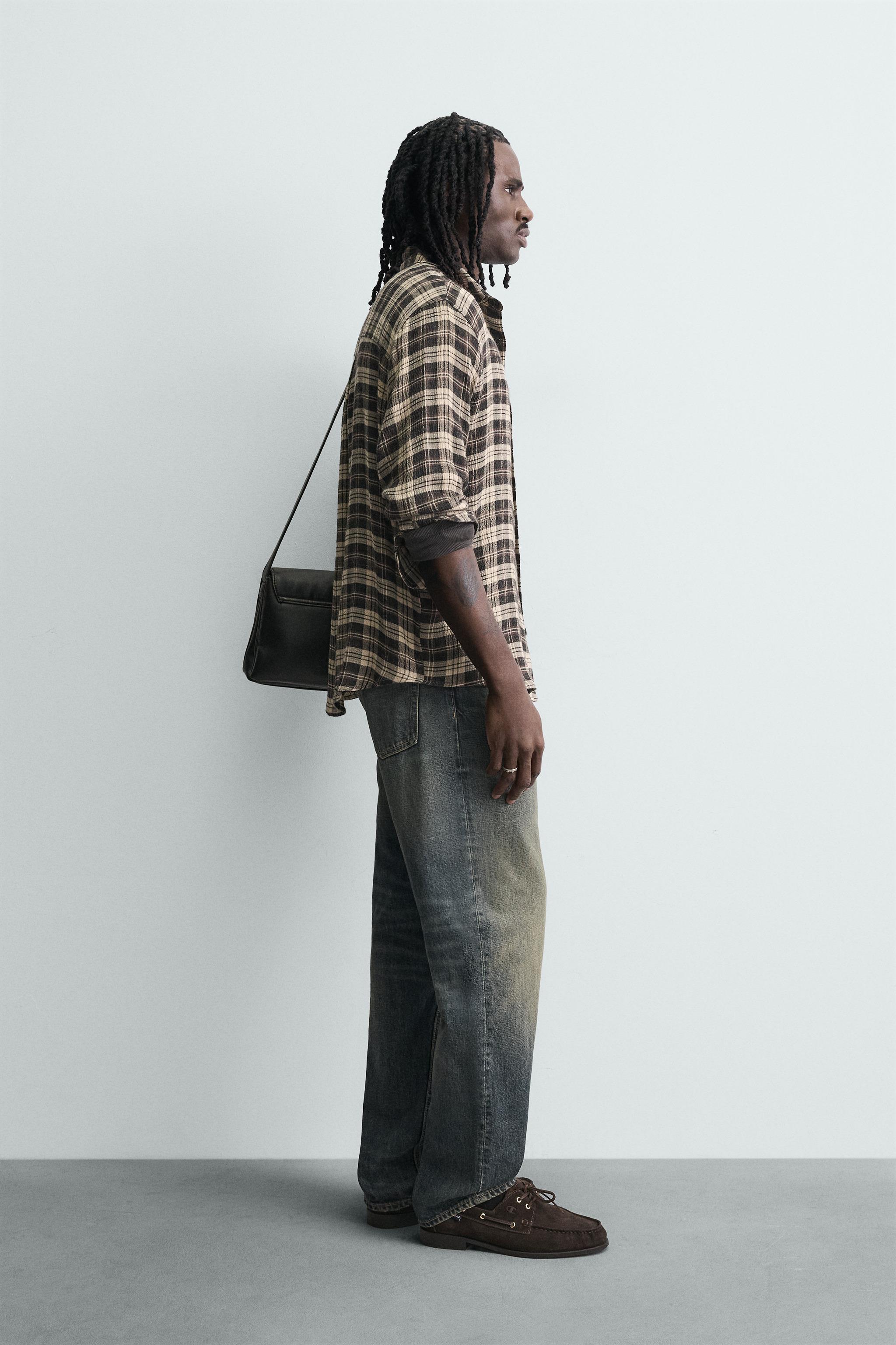 RELAXED FIT PLAID SHIRT